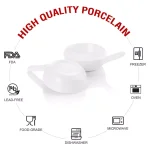 MALACASA 3.75 in. White Porcelain Ramekins Set of 12 - Versatile Ceramic Serving Dishes thumbnail 3