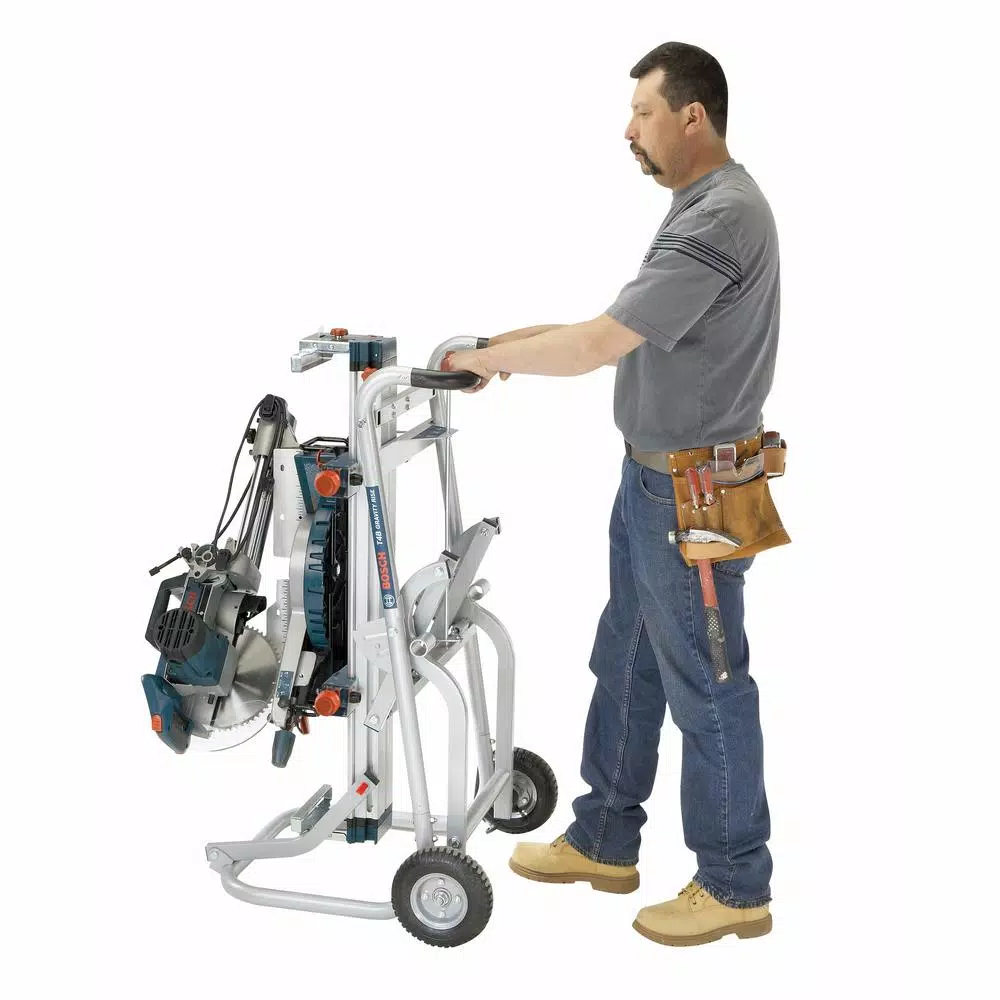 Bosch CM10GD 10 in. Dual-Bevel Sliding Glide Miter Saw with Gravity Rise Stand and Wheels