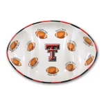 Magnolia Lane Texas Tech NCAA Officially Licensed Ceramic Football Tailgating Serving Platter thumbnail 1