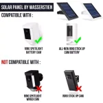 Wasserstein Solar Panel for Ring Spotlight Cam & Stick Up Cam Battery, 2-Pack, Black thumbnail 6
