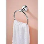 MOEN Jansen Chrome Towel Ring - Wall-Mounted Hand Towel Holder thumbnail 3
