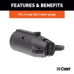 CURT 7-Way RV Blade to 4-Way Flat Trailer Electrical Adapter thumbnail 3