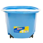 Quickie 5 Gal. EZ-Glide Blue Plastic Rolling Buckets with Casters (4-Pack) thumbnail 3