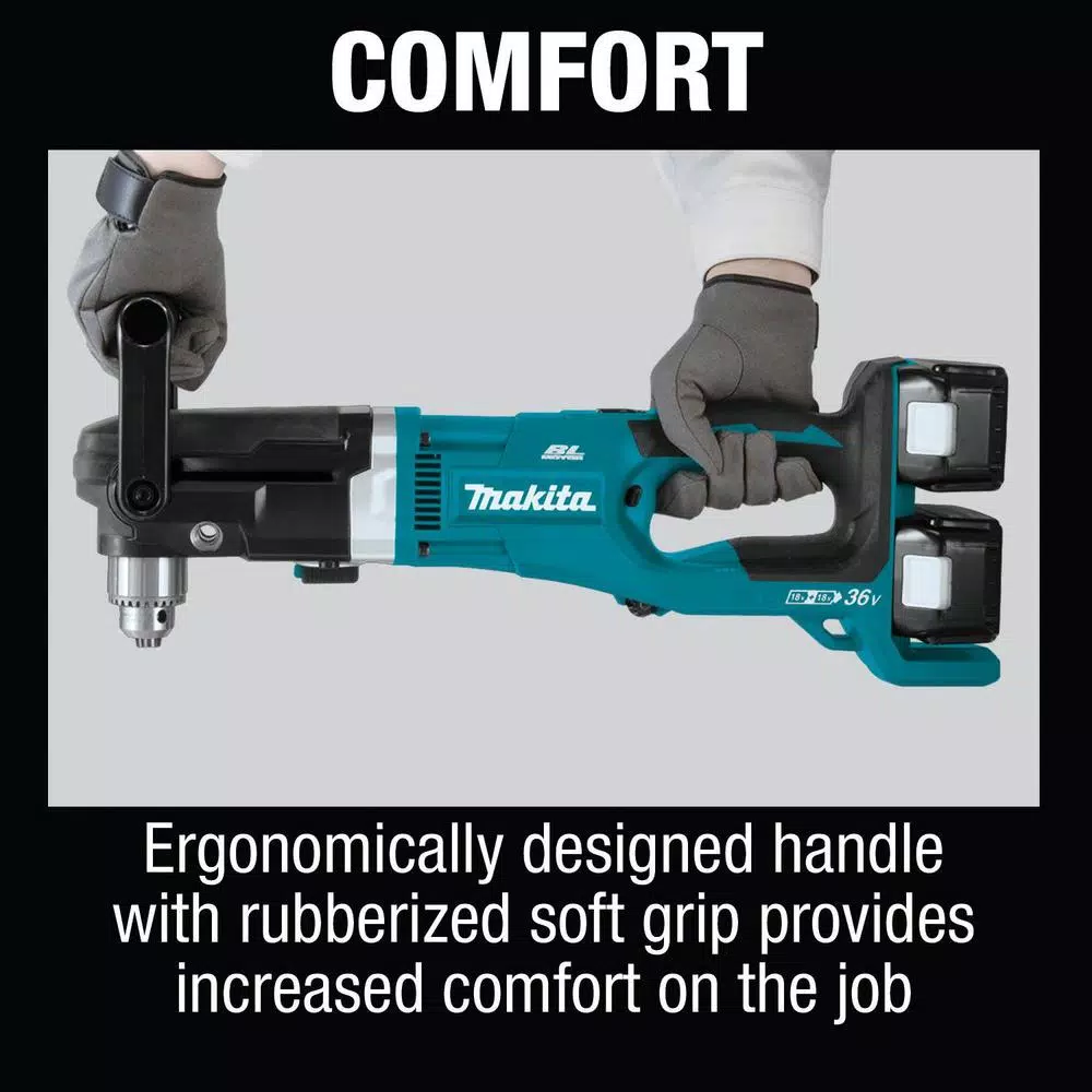 Makita 18V X2 (36V) LXT Brushless 1/2 in. Right Angle Drill Kit with Bonus 18V LXT Brushless Impact Driver