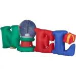 Fraser Hill Farm 8 ft. NOEL Snow Globe Christmas Inflatable with Animated Lights thumbnail 6