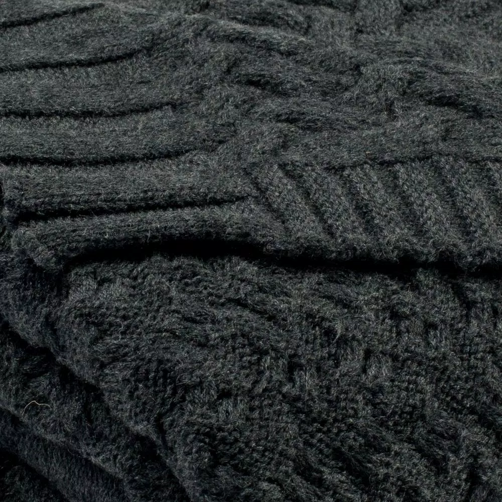Safavieh Affinity Dark Grey Cable Knit Cotton Throw Blanket, 50 x 60 in.