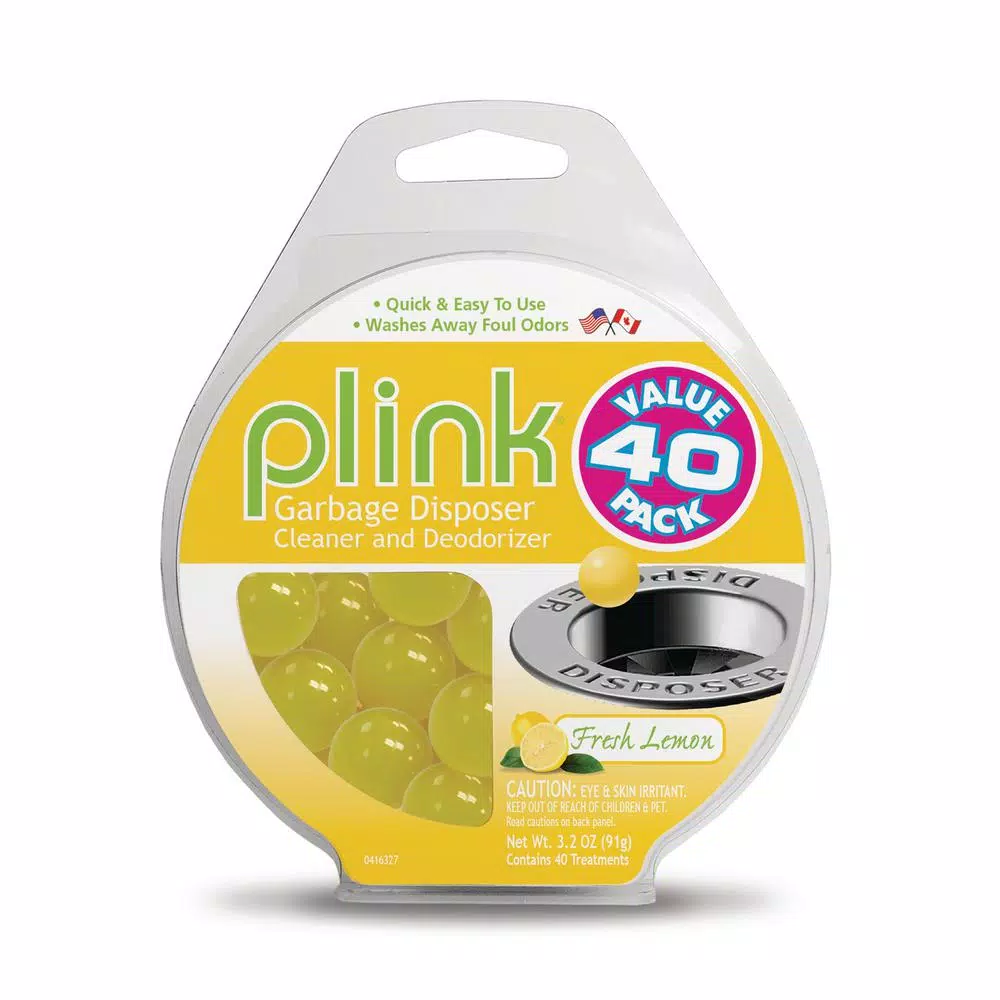 Plink Lemon Garbage Disposer Cleaner and Deodorizer, 40-Count Tablets (12-Pack)
