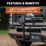 CURT Hitch-Mounted Spare Tire Mount for 2" Receiver thumbnail 6