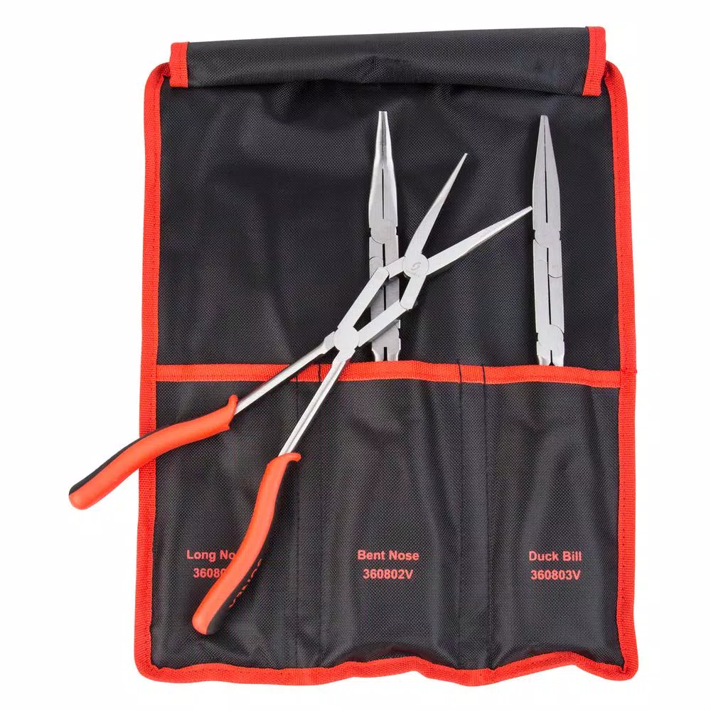 SUNEX TOOLS Sunex 3608V 3-Piece Long Reach Compound Joint Pliers Set
