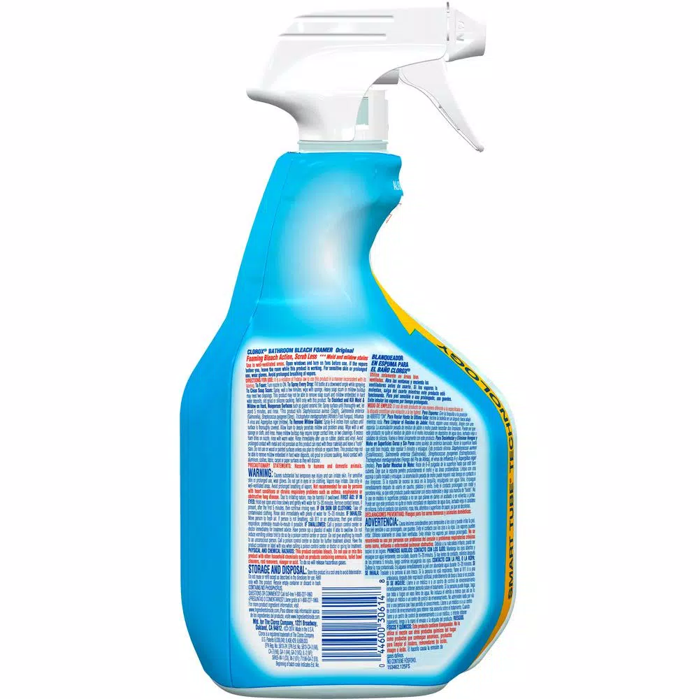 Clorox Bleach Foamer Bathroom Spray Cleaner, Original, 30 oz. (2-Pack)