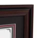 DesignOvation Watson Set of 4 Brown Document Picture Frames, 11x14 matted to 8.5x11, Classic Two-Tone Finish thumbnail 4