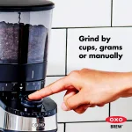 OXO Black Stainless Steel Burr Coffee Grinder with Integrated Scale, 12 oz. Capacity thumbnail 2