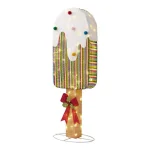 Home Accents Holiday 42 in. Warm White 60-Light LED Ice Cream Yard Decoration thumbnail 3