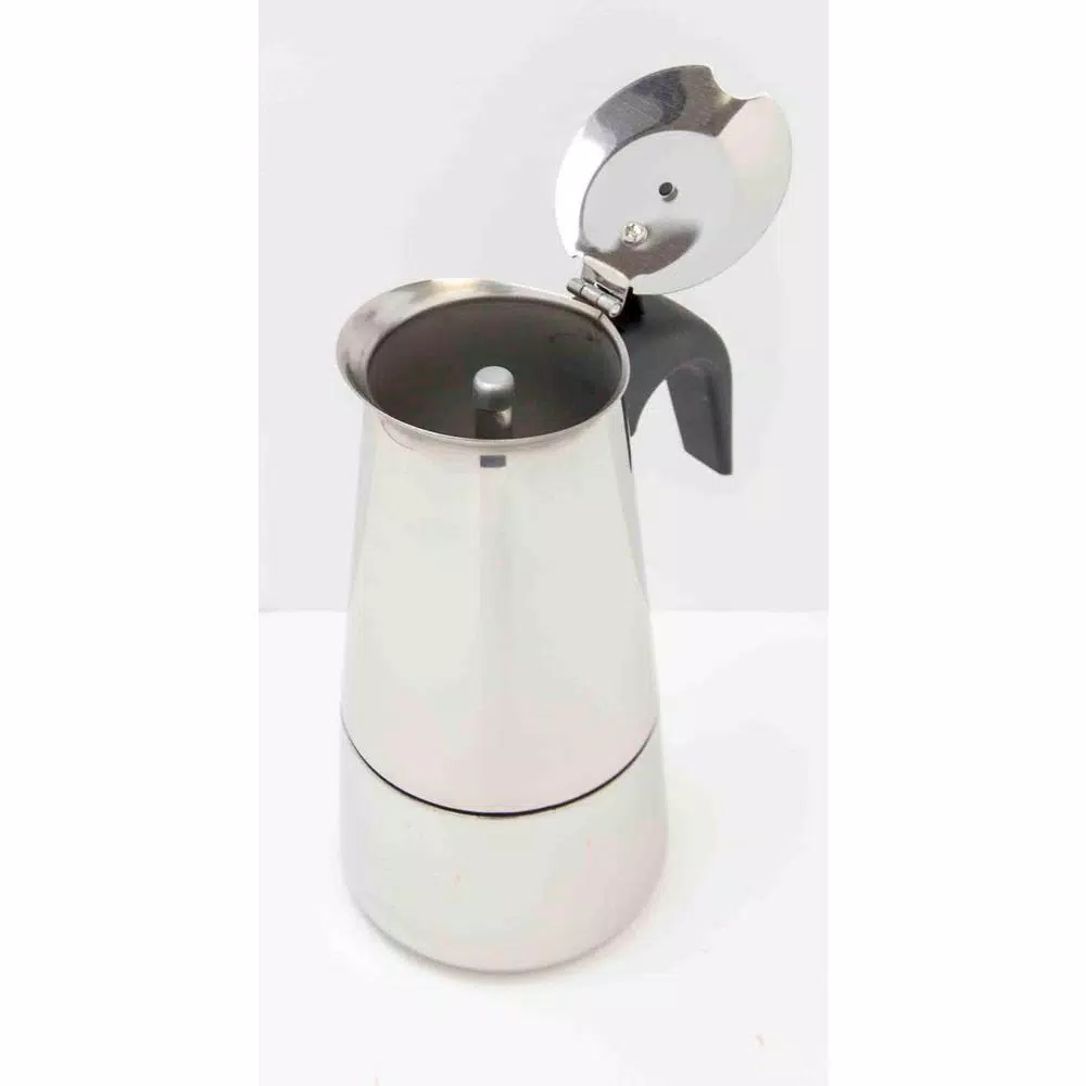 Home Basics 6-Cup Stainless Steel Stovetop Espresso Machine, Silver