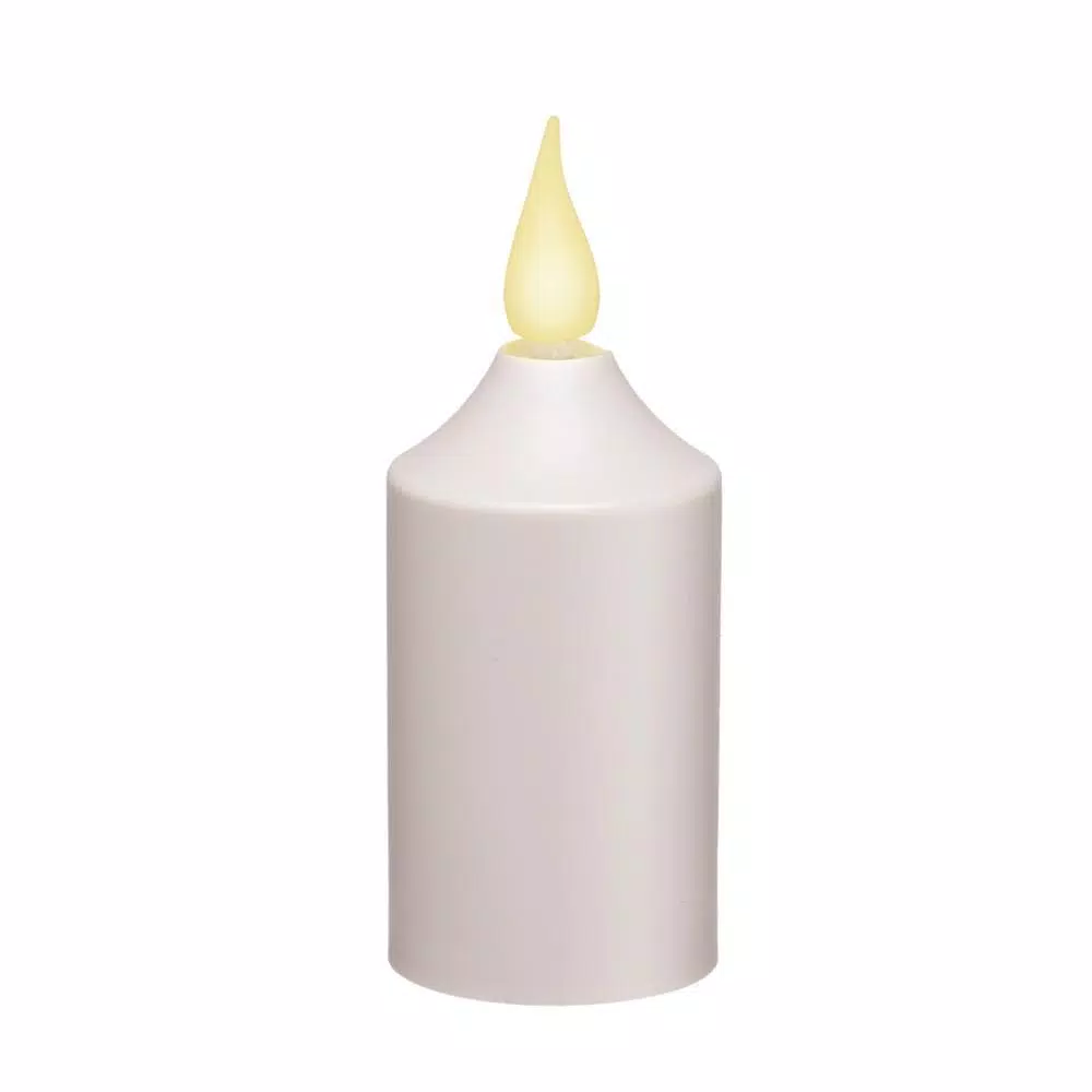 Xodus Innovations 4 in. Amber LED Votive Candle with Antique Brass Base, Battery Operated Flameless Candle