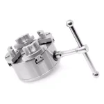 WEN 3.75 in. 4-Jaw Self-Centering Keyed Scroll Chuck with 1 in. x 8TPI Thread thumbnail 3