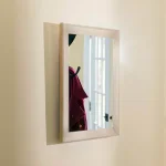Home Basics Gold Rectangle Novelty Wall Mirror with Wooden Frame, 18 in. H thumbnail 2