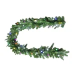 Home Accents Holiday 9 ft. Royal Grand Spruce Artificial Garland with Cool White and Multi-Color LED Lights thumbnail 1