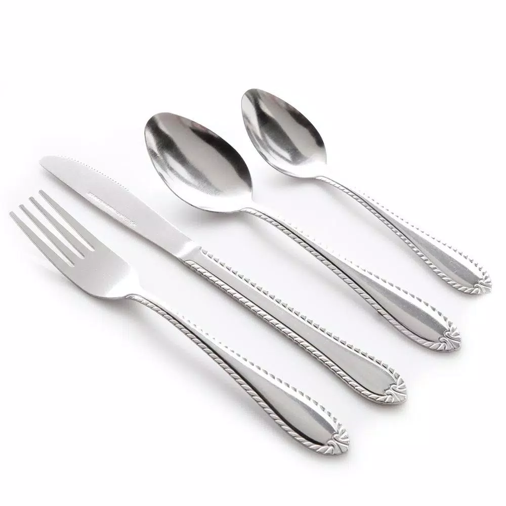 Gibson Home New Wilmington 24-Piece Stainless Steel Flatware Set, Service for 6