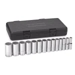 GearWrench 1/2 in. Drive SAE Deep Socket Set, 14-Piece thumbnail 2