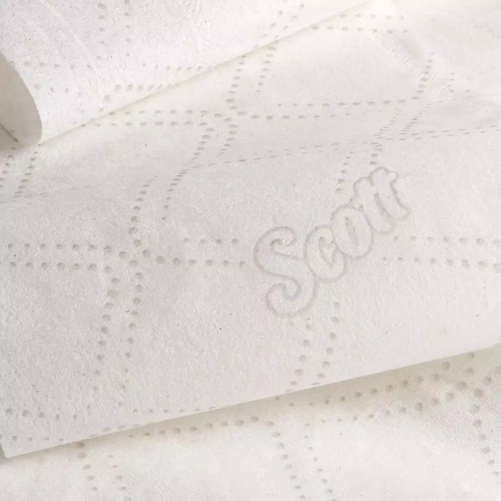 Scott Jumbo Roll White 2-Ply Coreless Toilet Paper, 12 Rolls Per Carton