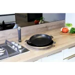 Cristel Tulipe 3-Piece Stainless Steel Nonstick Frying Pan Set with Removable Handle thumbnail 2