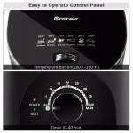 Costway 3.5 Qt. Electric Stainless Steel Air Fryer Oven, 1300W Oilless Cooker with Auto Shut-Off thumbnail 3