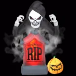 Gemmy 6 ft. Animated Fire and Ice Shaking Reaper Inflatable Halloween Decor with Projection and Fog Effect thumbnail 8