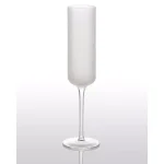 Abigails White Night Frosted Champagne Glass Set, 4-Piece Clear & Matte Glassware thumbnail 1