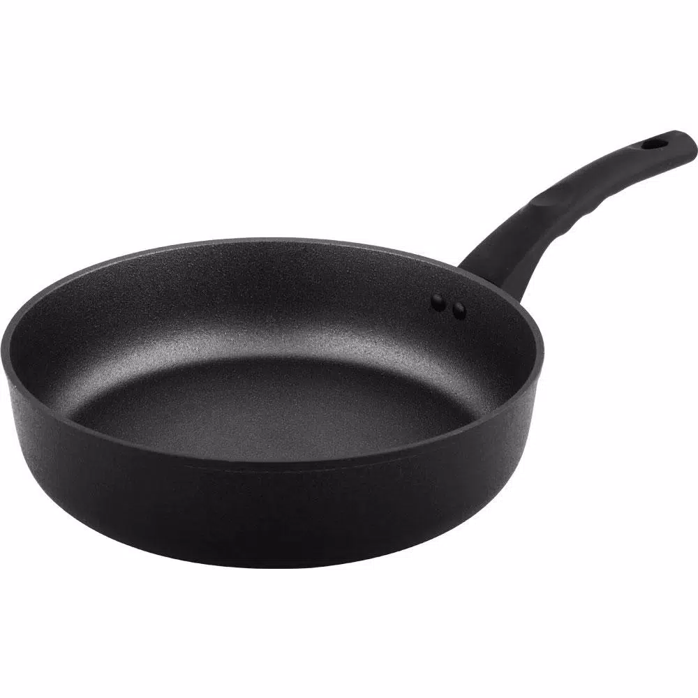 KOCH SYSTEME CS CS KOCHSYSTEME Munster 11 in. Aluminum Nonstick Frying Pan with Glass Lid, Black