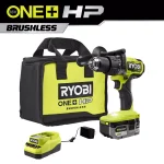 RYOBI 18V ONE+ HP Brushless 1/2 in. Hammer Drill Kit with 4.0 Ah Battery, Charger, and Tool Bag thumbnail 1