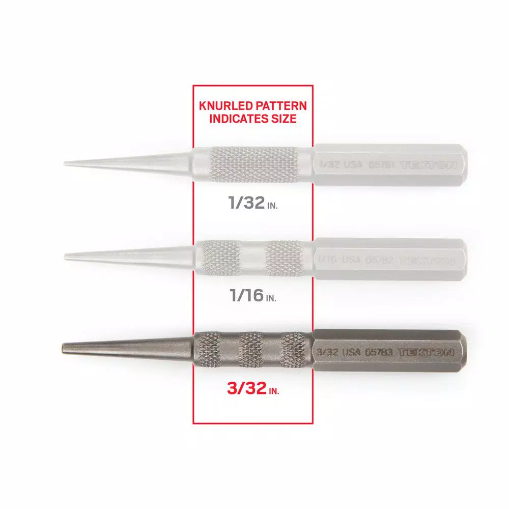 TEKTON 3/32 in. Nail Set, High-Carbon Steel Finishing Nail Setter