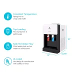 Avalon Countertop Top Loading Water Cooler Dispenser with Child Safety Lock, Hot & Cold, White thumbnail 5