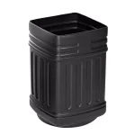 Alpine Industries 16 Gal. Black Commercial Trash Can with Dome Ashtray Lid thumbnail 6