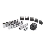 Husky 3/8 in. Drive Palm Ratchet and Socket Set, 30-Piece thumbnail 1