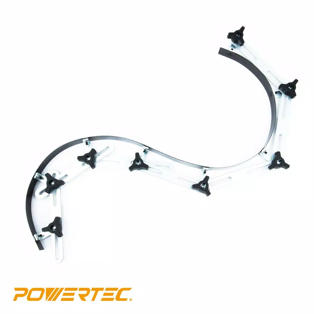 POWERTEC Flexible Curve Template, 37 in. Steel Curve Duplicator for Wood, Metal, Leather, and Fabric