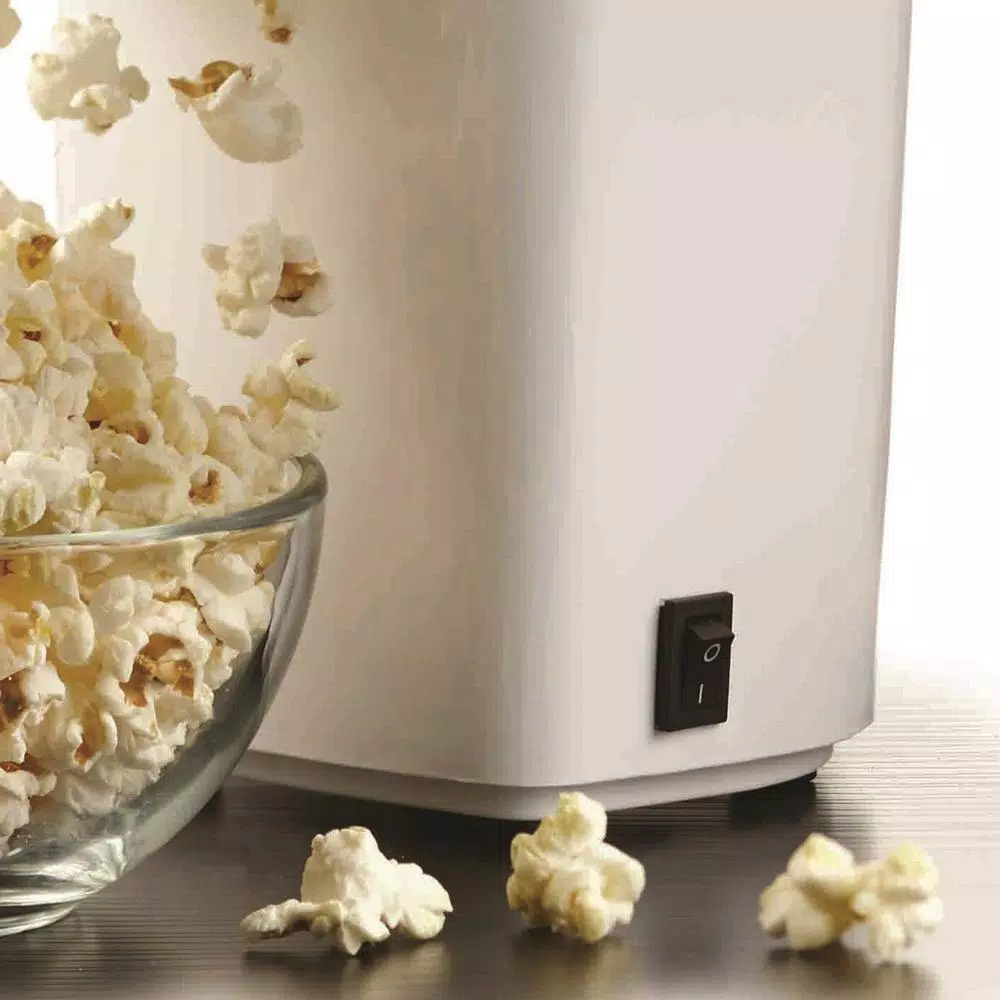 Brentwood Appliances PC-486W 1200W Hot Air Popcorn Maker, 8-Cup Capacity, White