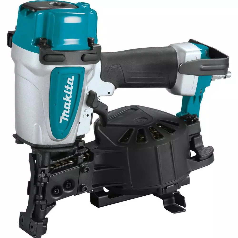 Makita AN454 15 Degree Pneumatic Coil Roofing Nailer, 1-3/4 in.