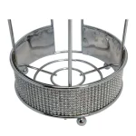 Bath Bliss Pave Diamond Design Toilet Paper Holder, Chrome Freestanding Stand thumbnail 3