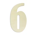 Jeff McWilliams Designs 18 in. Oversized Unfinished Wood Number 6 Wall Decor thumbnail 1