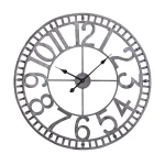 Utopia Alley Manhattan 32" Industrial Wall Clock, Pewter Metal, Analog Quartz thumbnail 5