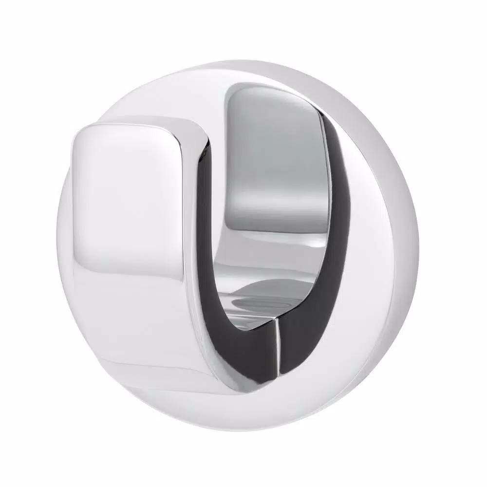 Speakman Vector Single Robe Hook in Polished Chrome, Modern Metal Design by Roger Thomas