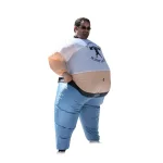 ALEKO's Inflatable Pot Belly Personal Trainer Adult Halloween Costume - Unisex One Size thumbnail 2