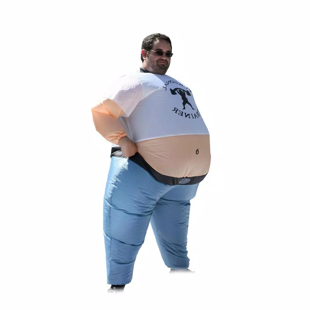 ALEKO's Inflatable Pot Belly Personal Trainer Adult Halloween Costume - Unisex One Size