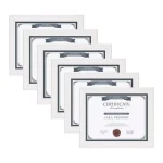 DesignOvation Kieva 8.5 x 11 in. White Solid Wood Picture Frame Set, Set of 6 thumbnail 1