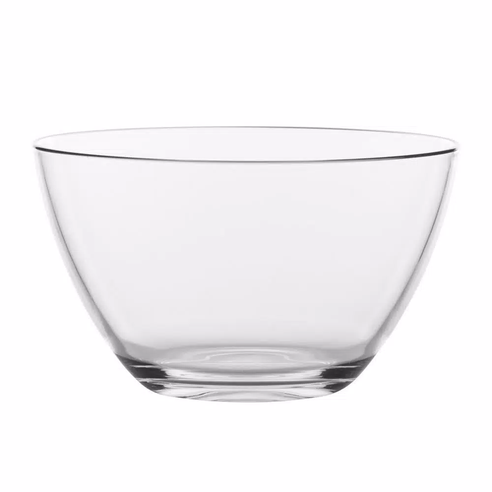 Libbey Urban Story 3-Piece Clear Glass Serving Bowl Set, Multi-Size Round Bowls