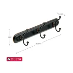 Delta Porter Triple Towel Hook, Oil Rubbed Bronze thumbnail 2