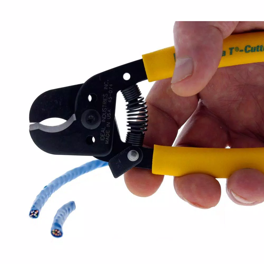 Ideal Data T-Wire Cutter Handheld Cable Cutter for Coax and Copper Cables