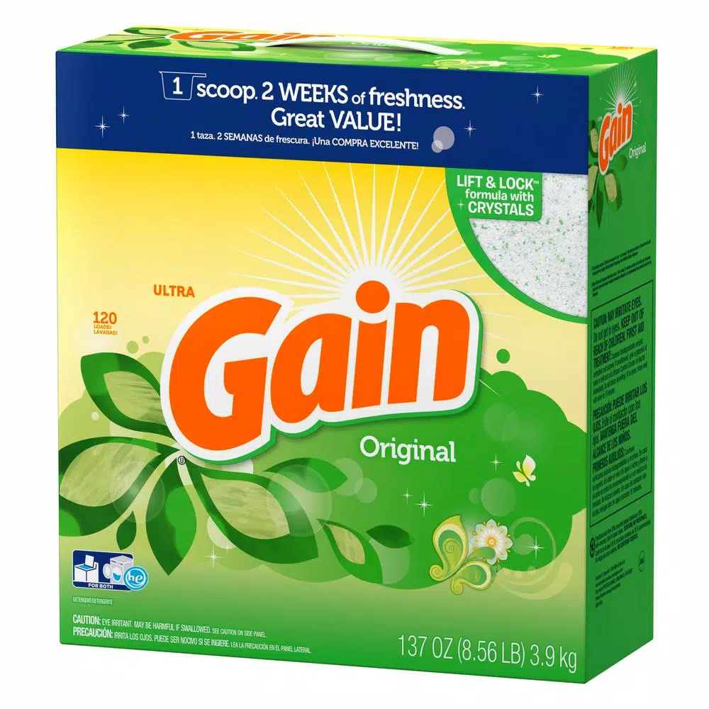 Gain Ultra Original Scent Powder Laundry Detergent, 137 oz (120 Loads)