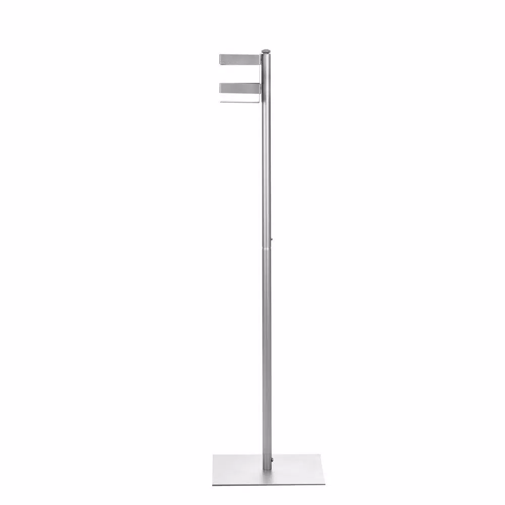 Alpine Industries 40.5 in. Sanitizing Cleaning Wipes Dispenser Stand, Silver Steel